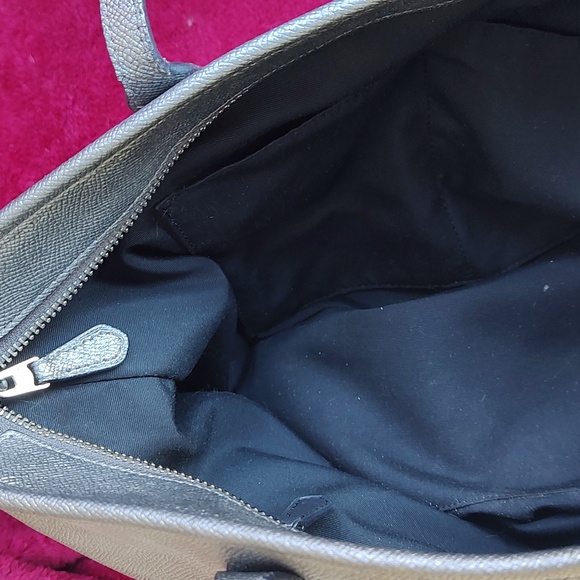 Coach city tote medium metallic silver. excellent used condition. Preloved - Picture 10 of 16